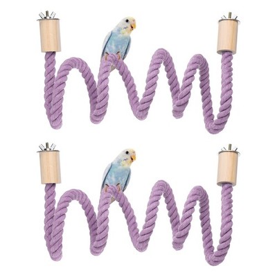 Für Bird Rope Perch Swing 2 Stück Vogelstange 47 Zoll Lila