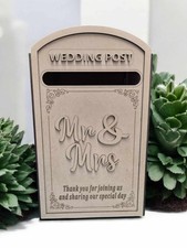 Post box Personalised Post box  Weddings laser cut Wooden  MDF 2d text