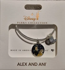 Disney Parks Alex And Ani Jasmine & Rajah "Heart of Courage"  Bangle Bracelet 