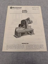 Rockwell Manufacturing Company Motorized Miter Box Manual