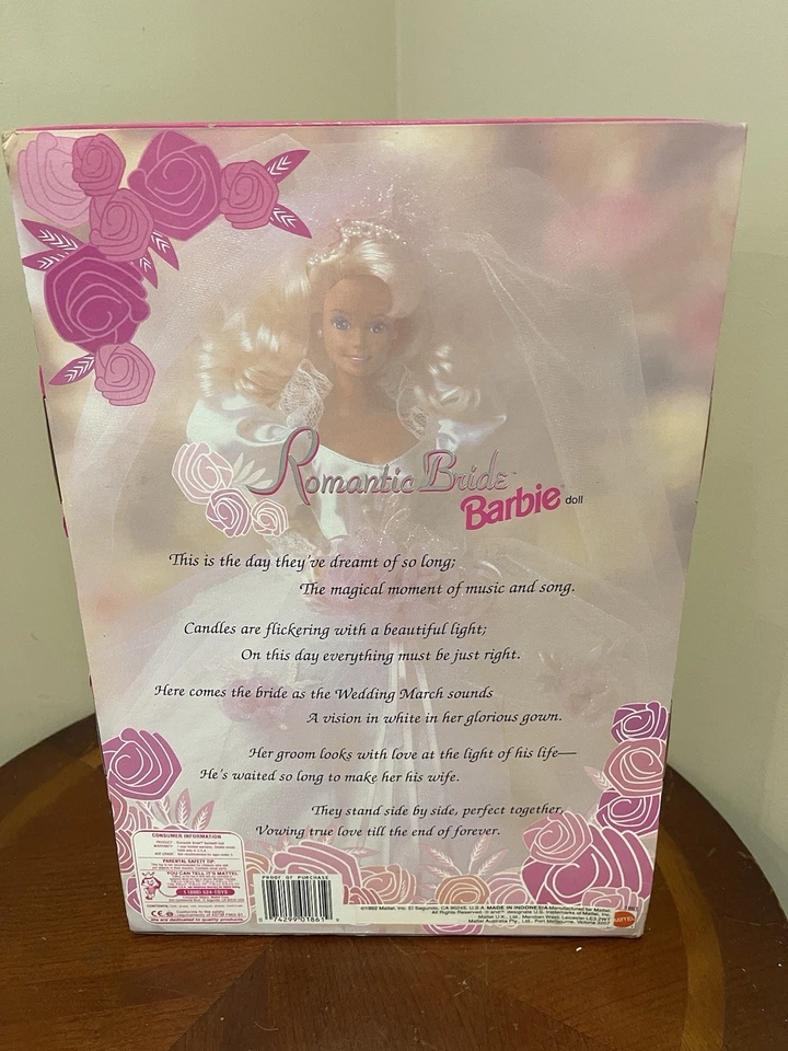 Romantic Bride Barbie Doll - 1992 Mattel - #1861 - Image 3 of 3