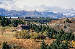 Original Railway Slide: BN/MRL Manifest Two Medicine MT USA 05/10/1998 59/460/25