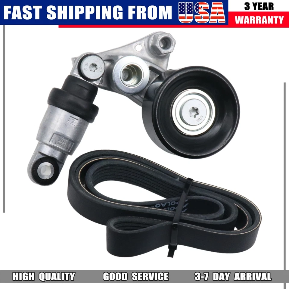 Serpentine Drive Belt Tensioner Pulley Kit For Honda Accord 2013-2017 Acura 3.5L - Изображение 2 из 4