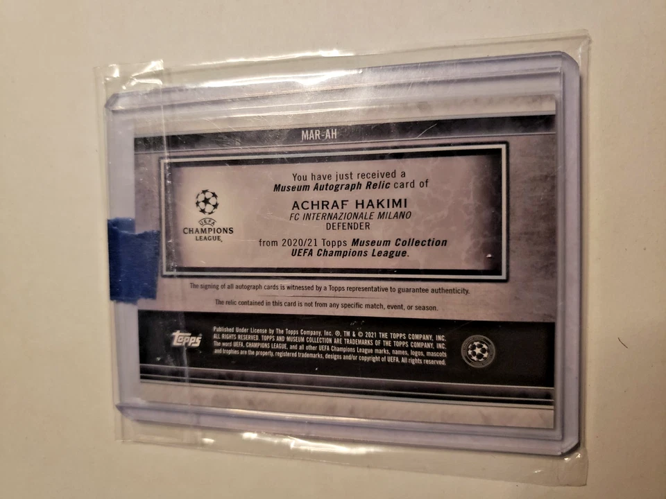 2020-21 Topps Museum ACHRAF HAKIMI MAR-AH Relic Autograph /75 - Image 2 of 2