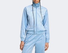 Adidas Adicolor Velour Track Top Womens - Ash Blue / JY2590 / Expedited Shipping