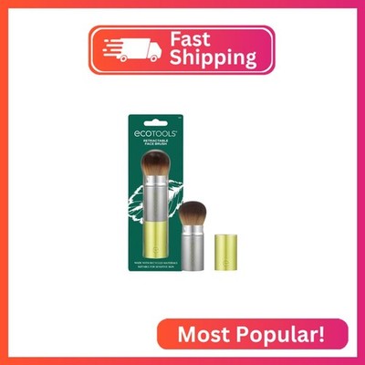 EcoTools Retractable Face Makeup Brush, Kabuki Brush for Foundation, Blush, Bron