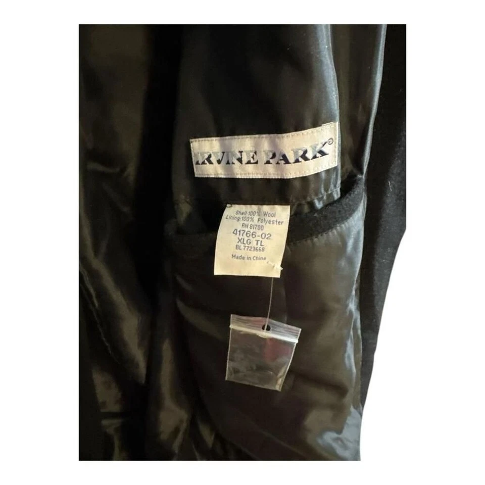 Casaco masculino Y2K Gorpcore Irvine Park preto 100% lã grunge preppy luxo grande e alto - Imagem 2 de 4