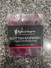 Highland Soap Co. Scottish Raspberry Organic Handmade Soap Bar Made In Scotland
