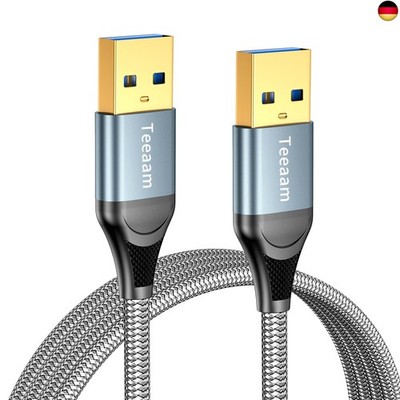 Teeaam USB 3.0 Kabel 0.5M, A auf A 5Gbps High Speed Transfer Datenkabel -