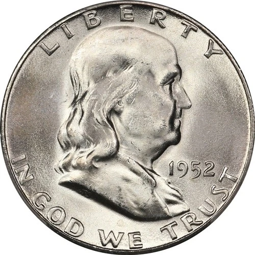 1952-S PCGS MS65 Gem BU Franklin Half Dollar #2- Booming Luster, Close to FBL!