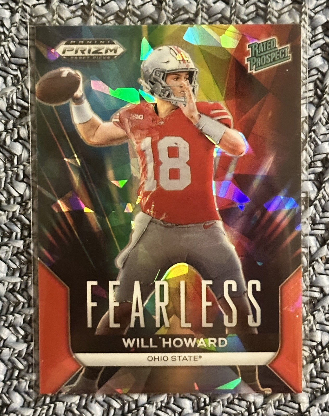 2024 Panini Prizm Draft Picks #F-WH Will Howard Fearless Red Ice