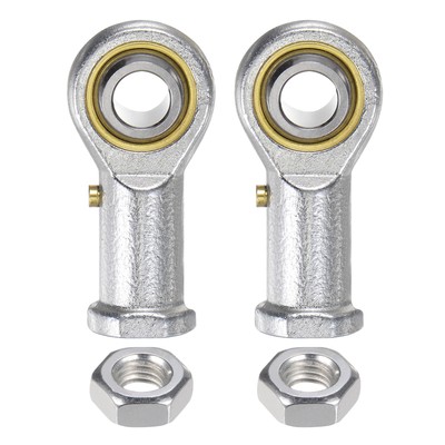 2pcs PHSB6 Female Rod End Bearing 3/8'' Bore 3/8-24 Left Hand Thread
