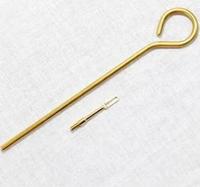 Dewey 9"  Brass Pistol Cleaning Rod 22 to 45 caliber New Unused with Patch Loop