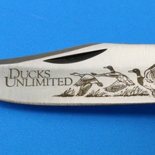 Schrade LB8 Ducks Unlimited Knife & Sheath - Not Used with Factory Edge