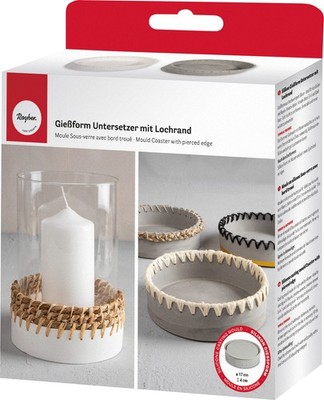 Rayher Silikonform Untersetzer Lochrand 15 cm Durchmesser 100 mL Füllmenge