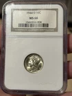 1944-D Silver Mercury Winged Liberty Head Dime 10C NGC MS66