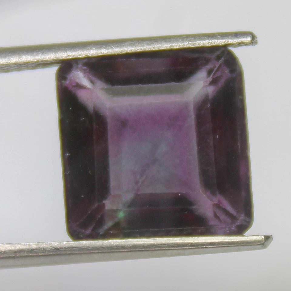 Natural Faceted Multi Fluorite In Square Shape, 8.95 Carats, 11x11x8  mm Size - Image 3 of 4