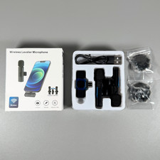 Wireless Lavalier Microphones for iPhone Dual Clip-On Mic for Video Recording