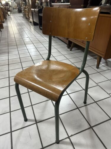 Silla apilable de madera RDA silla escolar retro silla vintage sillas años 60 - Imagen 1 de 9