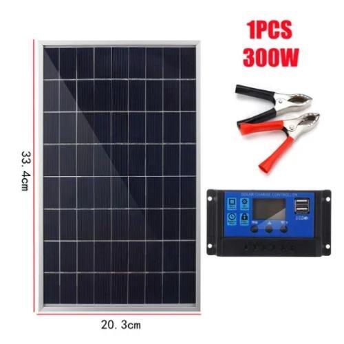20w/h Solar Panel Kit Complete12v Polycrystalline Power Portable Outdoor Recharg - Picture 25 of 28