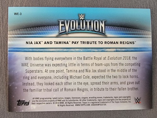 2019 Topps WWE Women's Division Evolution WE 1-10 Insert Singles Set Builder - Picture 7 of 21
