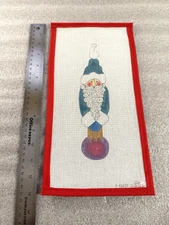 Santa Christmas Ornament Handpainted Needlepoint Canvas The Artists Collection