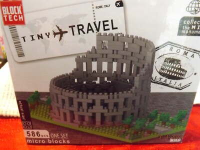 Block Tech Timy Travel Colesseum Micro Blocks--586 Pc Set--NIB