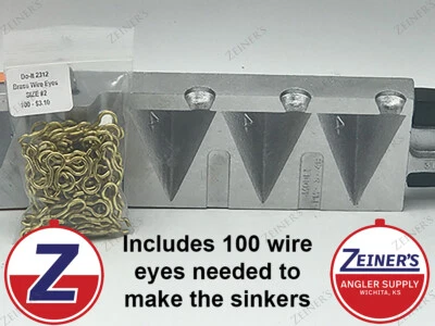 3169 New Do It Pyramid Sinker Mold with #2 Wire Eye - 3 Cavity of size 4 oz