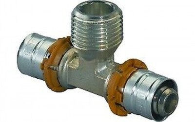 Uponor S-Press T-piece with external thread