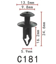 20pcs Cowl Panel to Reinforcement Plate & Engine Splash Shield Retainer