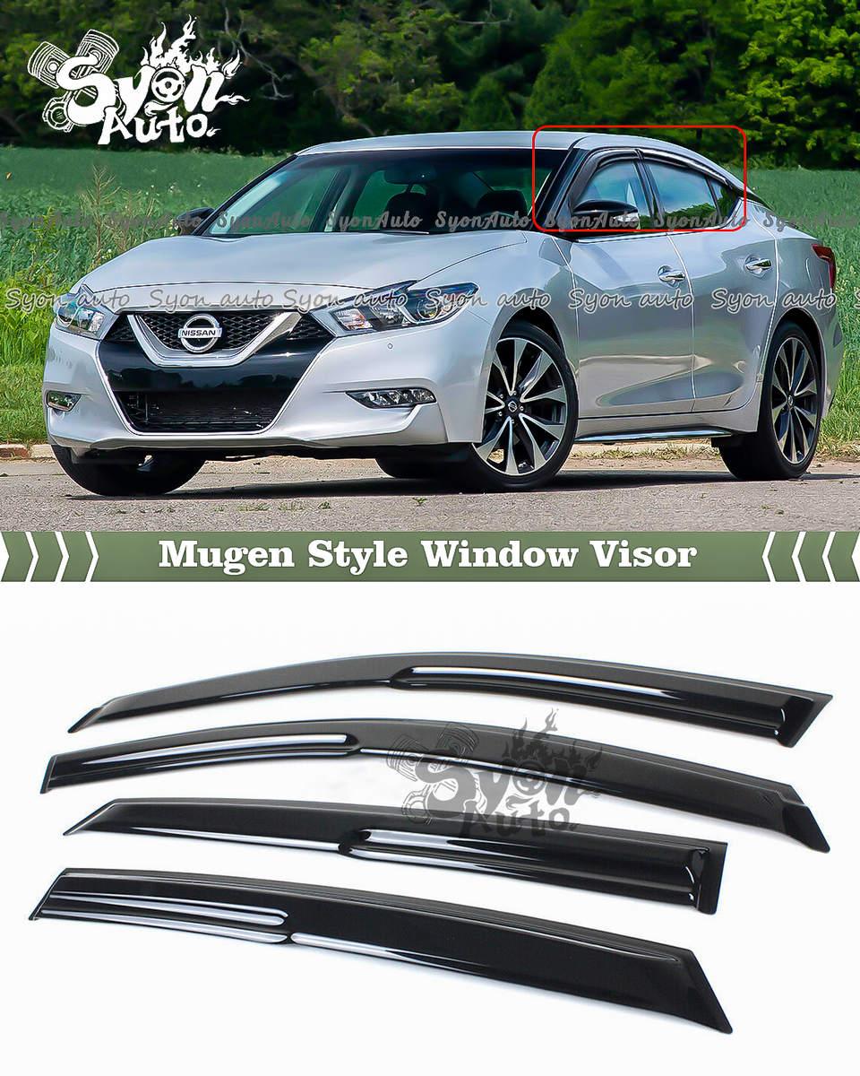 FIT 2016-2023 NISSAN MAXIMA 3D JDM MUGEN STYLE WINDOW VISOR RAIN