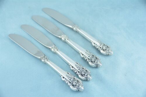4 Wallace Grande Baroque Sterling 6-1/4" HH Modern Blade Butter Spreader No Mono - Bild 2 von 6