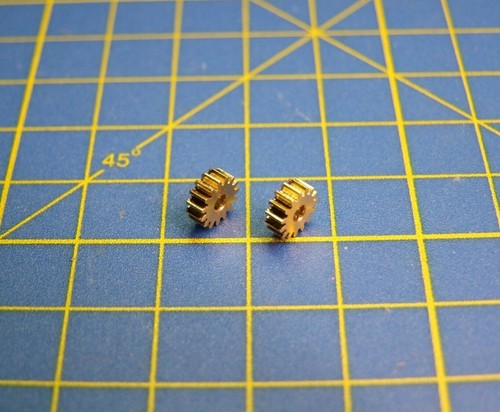 Engrenage/pignon 15 dents laiton essieux loco Mehano BB27000 Roco 6500-72000 HO | Zustand: Neuf