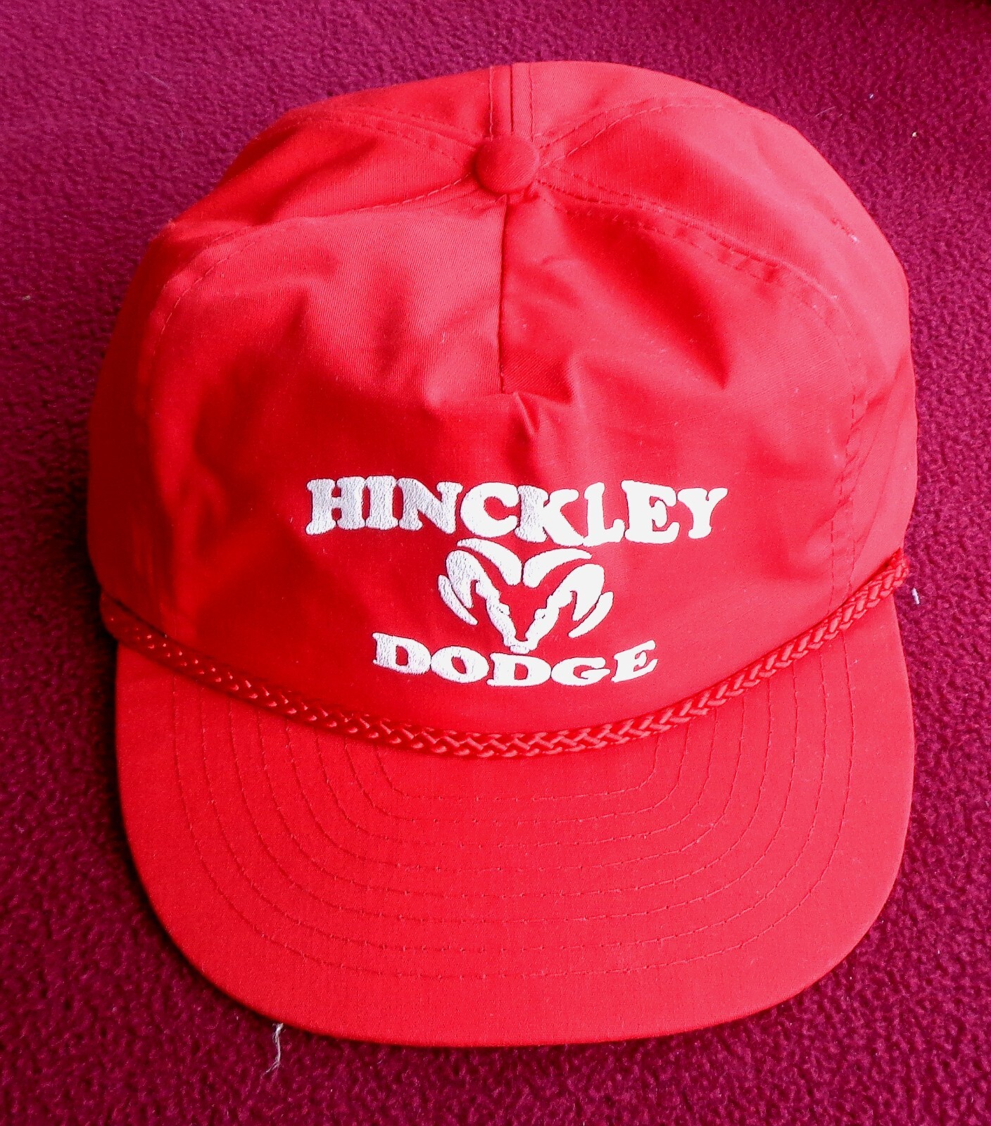 very nice vintage snapback Hinckley dodge dealership baseball cap eBay