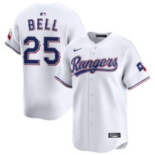 Texas Rangers Buddy Bell #25 Nike White Home Retired Official MLB Limited Jersey