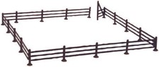 Atlas 777 Plastic Wooden 3 Rail Ranch Type Fence & Gate Makes 72" H0/00 Gauge T4