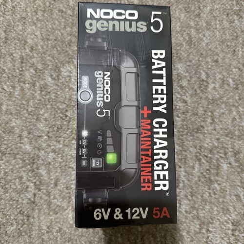 NOCO Smart Battery Charger - 6V/12V - 5A - GENIUS5UK (#6) - Picture 1 of 9