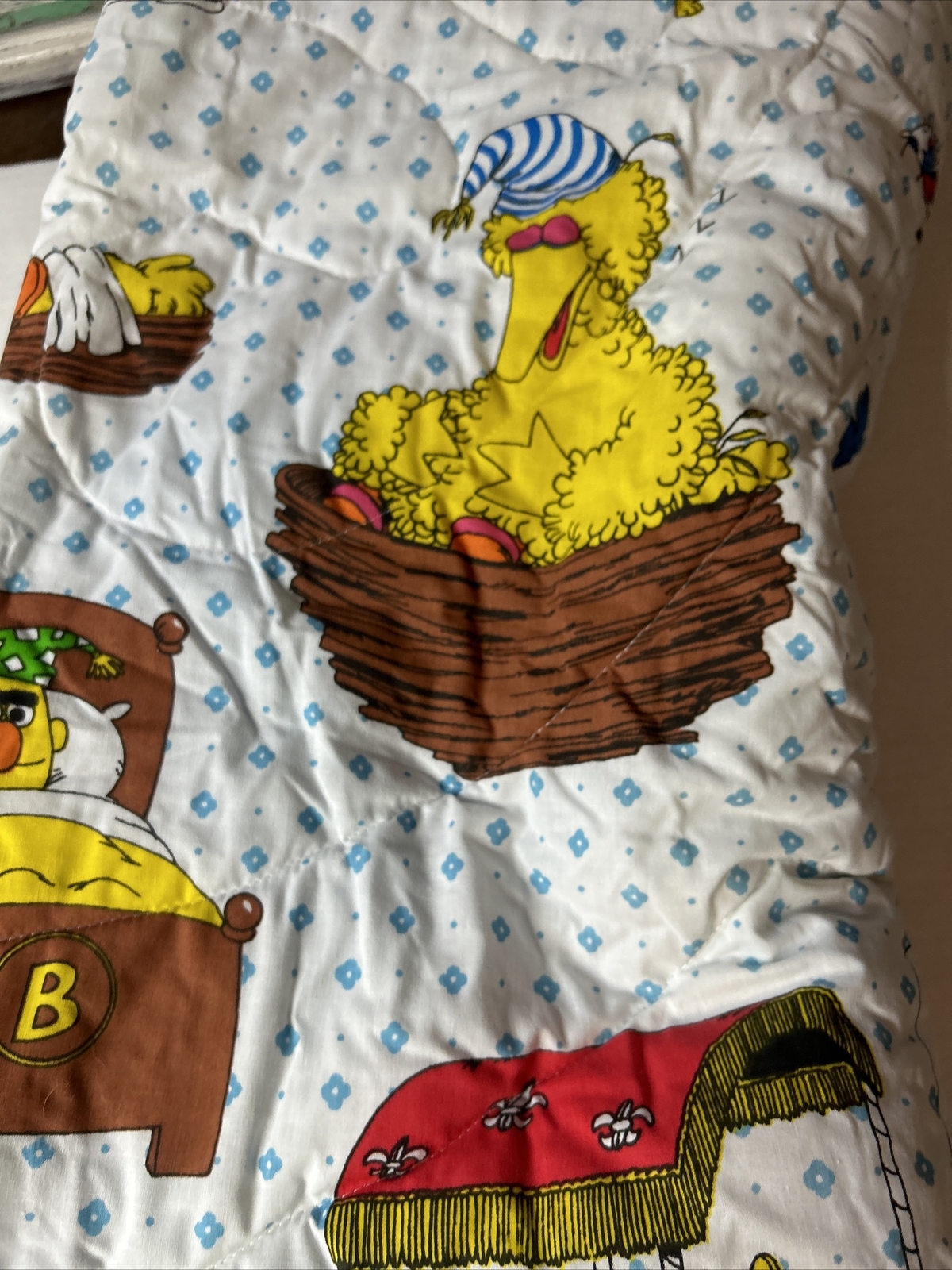 Vintage JC Penney Sesame Street sleeping bag Zipper Blanket quilt 68x80” eBay