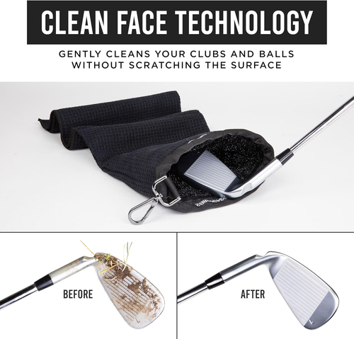 Towel Pro, Golf Club and Ball Cleaning Pouch with Attached Towel, Waterproof Ext - Picture 4 of 9