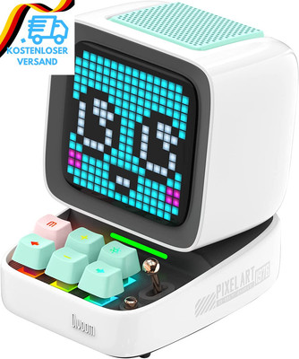 Divoom Ditoo Pixel Art LED Tragbarer Bluetooth Lautsprecher, 256 Programmierbare