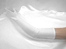  G3 White Matte NO SHINE Formal Bridal Wedding GLOVES Opera Length