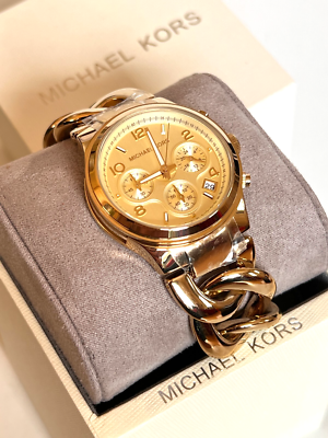Michael Kors MK3131 Women's Runway Wrist Watch - Gold for sale