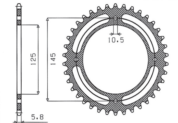 Pignon arrière JTR857.39 pour restaurer la transmission de votre Yamaha XT 600