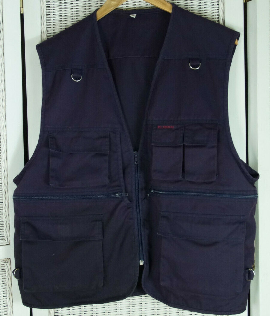 PLANAM Men's Purple Fishing Hunting Photography Waistcoat M 54″