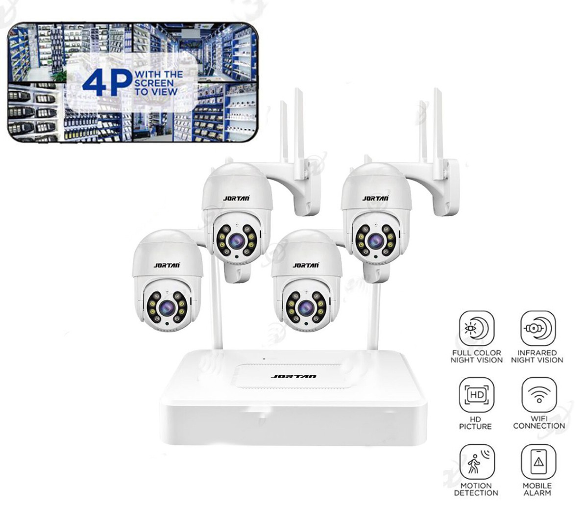 ANNKE Kit Videosorveglianza Wifi Telecamere Wireless da Esterno con IP