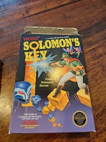 Solomon's Key Cib Nes Nintendo 5 Screw+ Poster,hangtag Unpunched