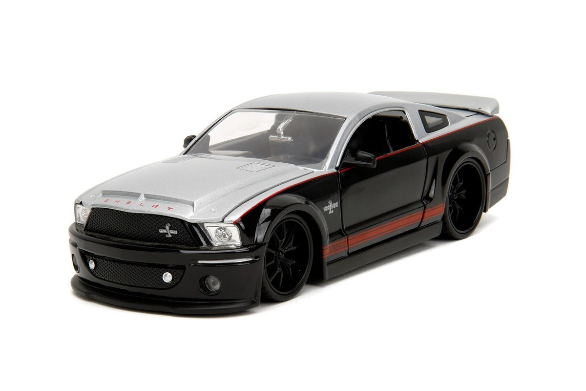 2008 FORD SHELBY MUSTANG GT-500KR SILVER & BLACK 1/24