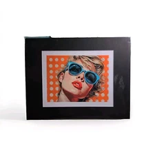 Retro Woman Sunglasses Pop Art Print 8 1/2" x 11" Wall Art Matted 11" x 14"