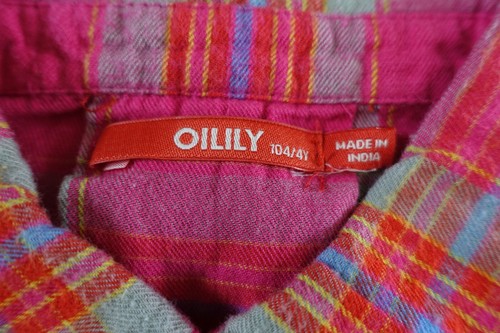 Oilily Girls Pink Flannet Blouse Size 4 VGUC - Foto 4 di 6