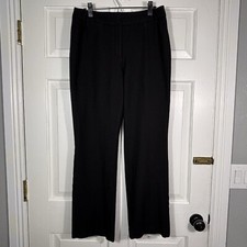 Talbots Heritage Womens Black Wool Blend Career Pants Size 10